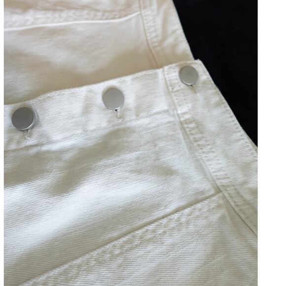NEW White Jean Skirt with Side Pockets - Picture 3 of 6